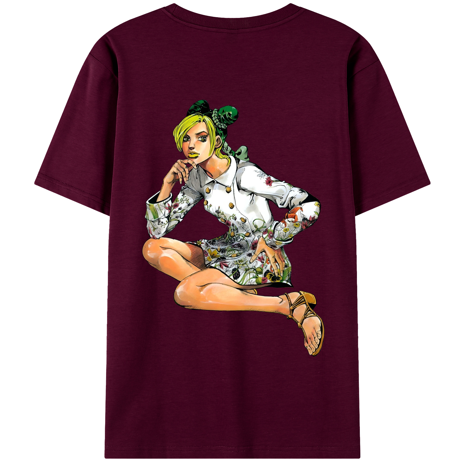 （画像用） "ジョジョの奇妙な冒険 くうじょう ジョリーン JoJo's Bizarre Adventure Jolyne Cujoh " レディース半袖Tシャツ(バックプリント)